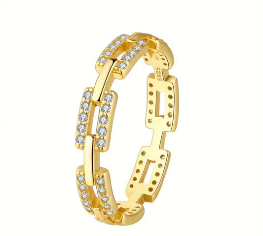 Chain Link Sparkler- 18k Gold Plated