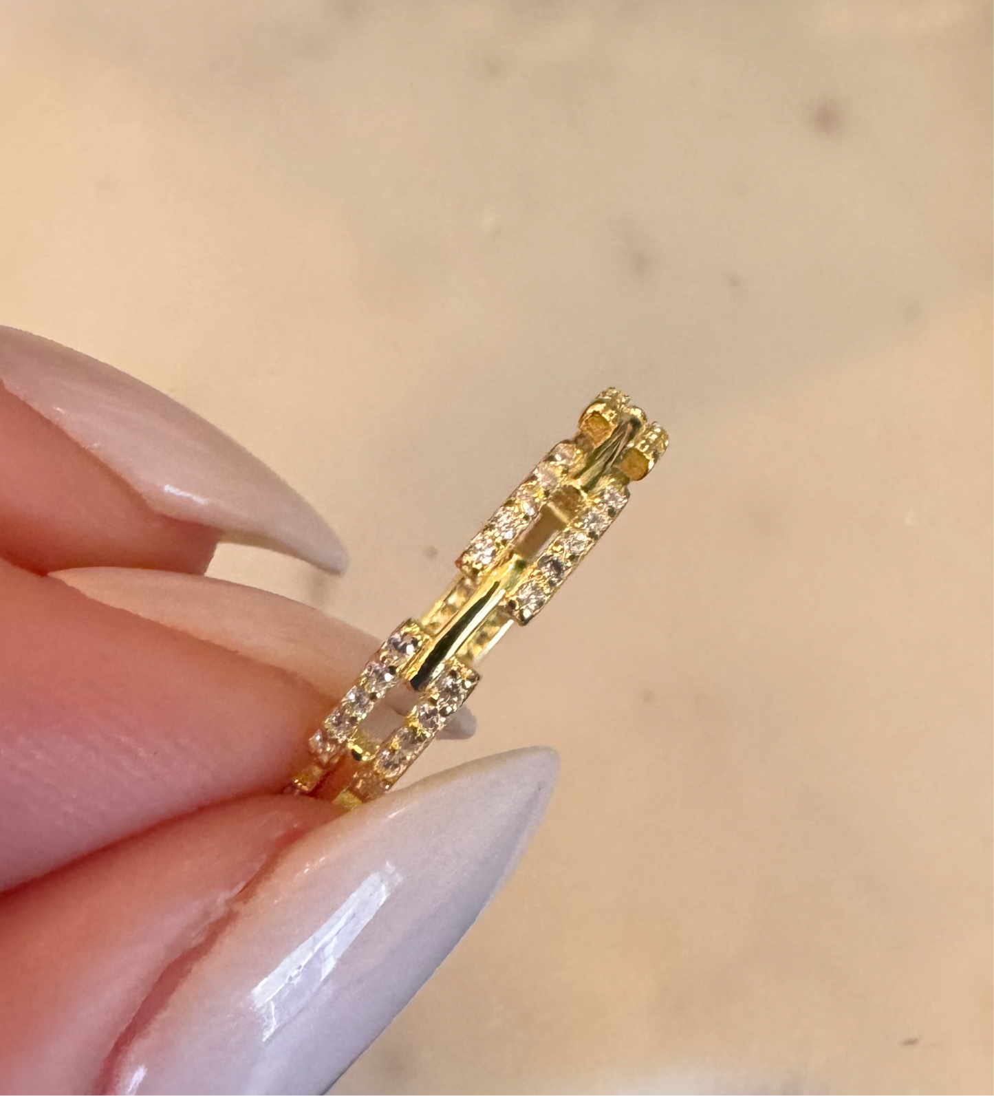 Chain Link Sparkler- 18k Gold Plated