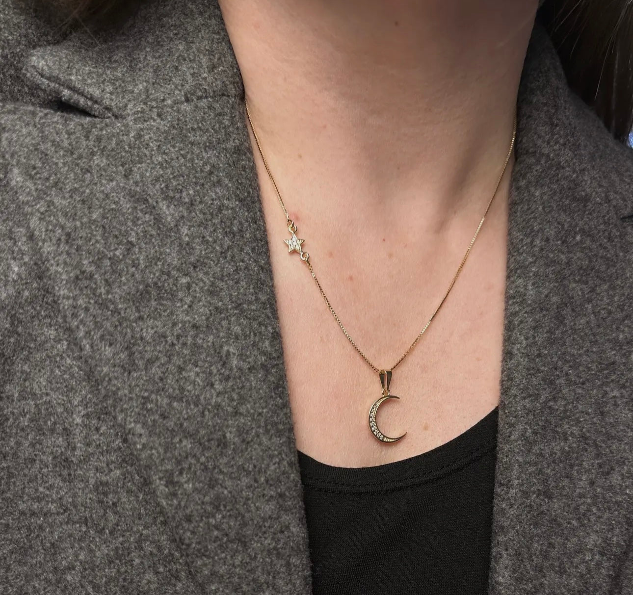 Moon & Star Necklace