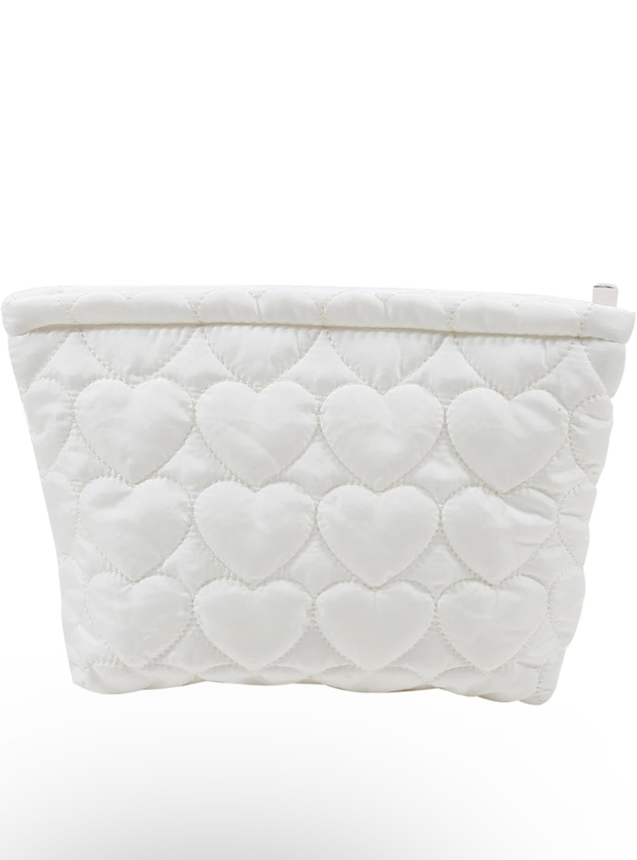 White Heart Cosmetic/Organizer Pouch