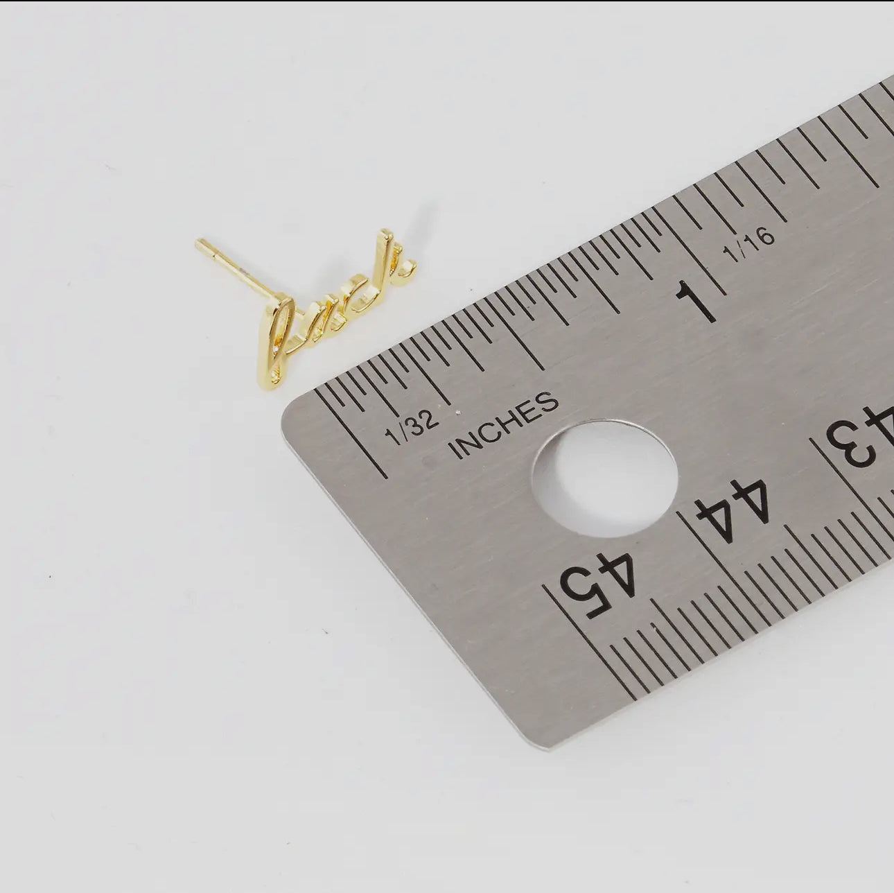 White Gold Dipped F*<K Earrings