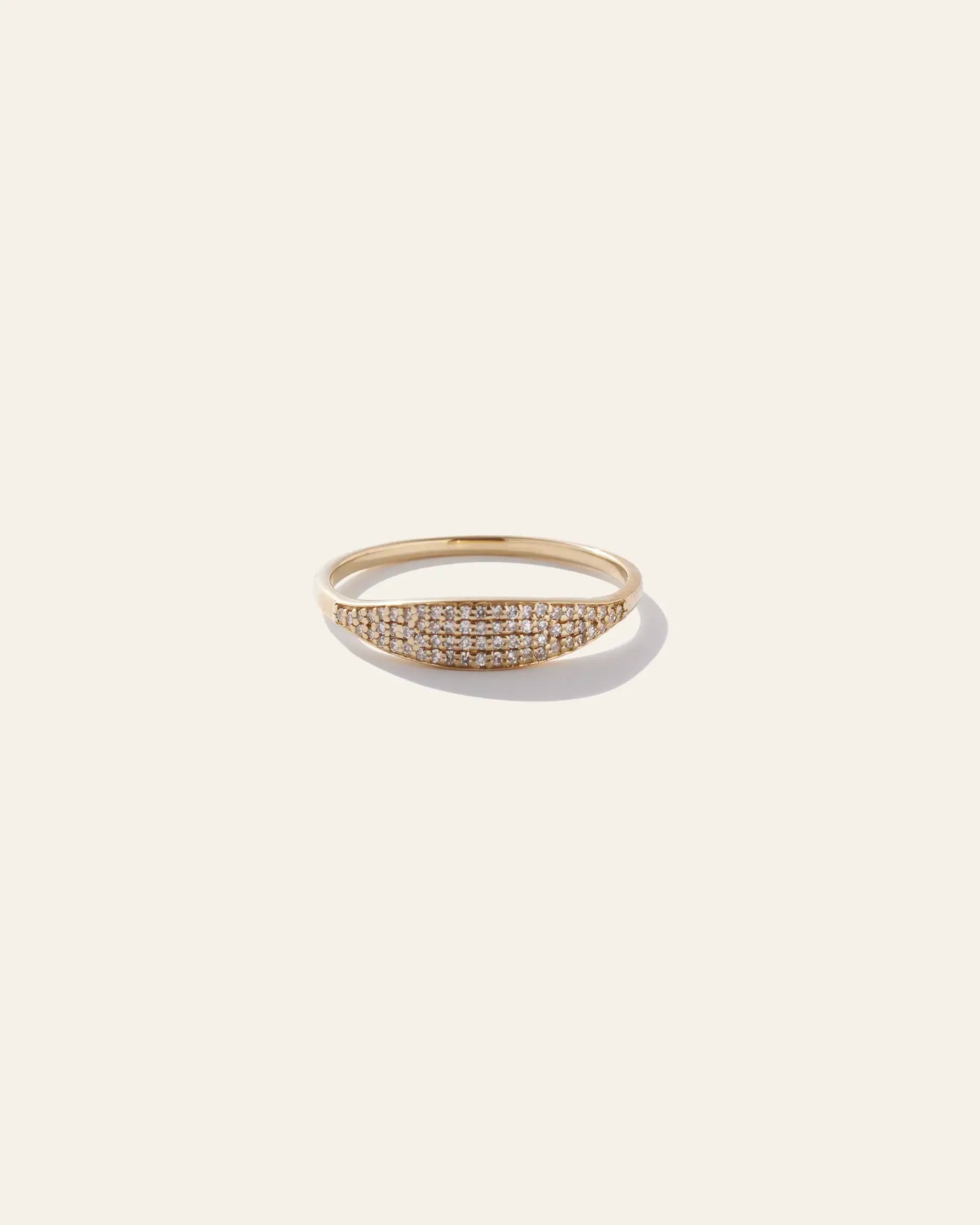 Signet Sparkler Ring - 18k Gold Plated