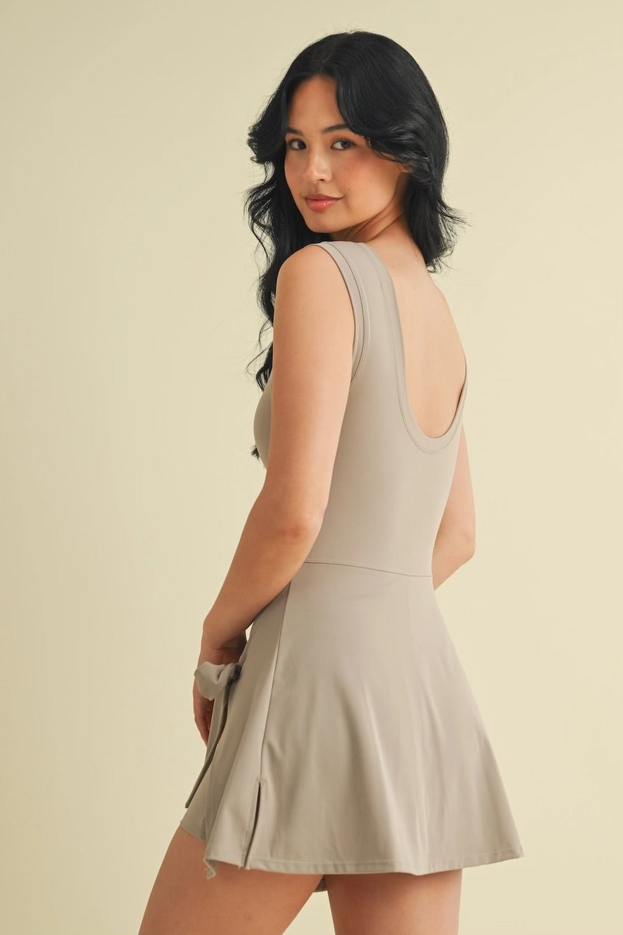 Sleeveless Wrap Front Tie Dress
