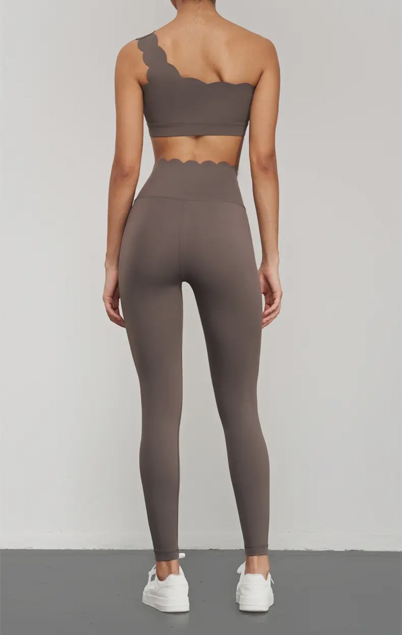 Scallop One Shoulder Top and Legging Set