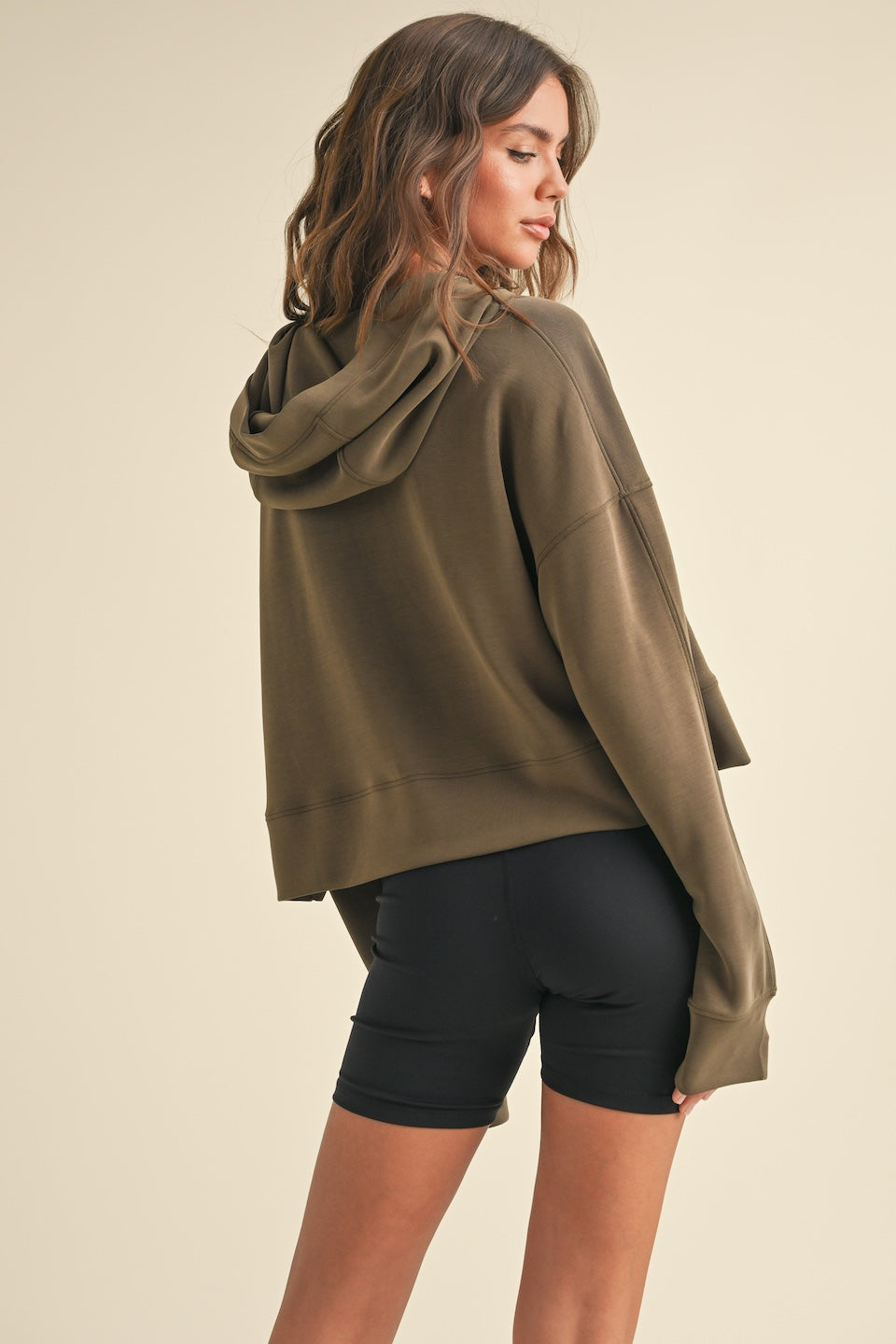 Super Soft Air Scuba Oversized Crop Hoodie