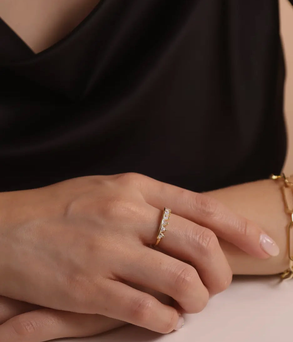 18k Gold Filled Crown Ring