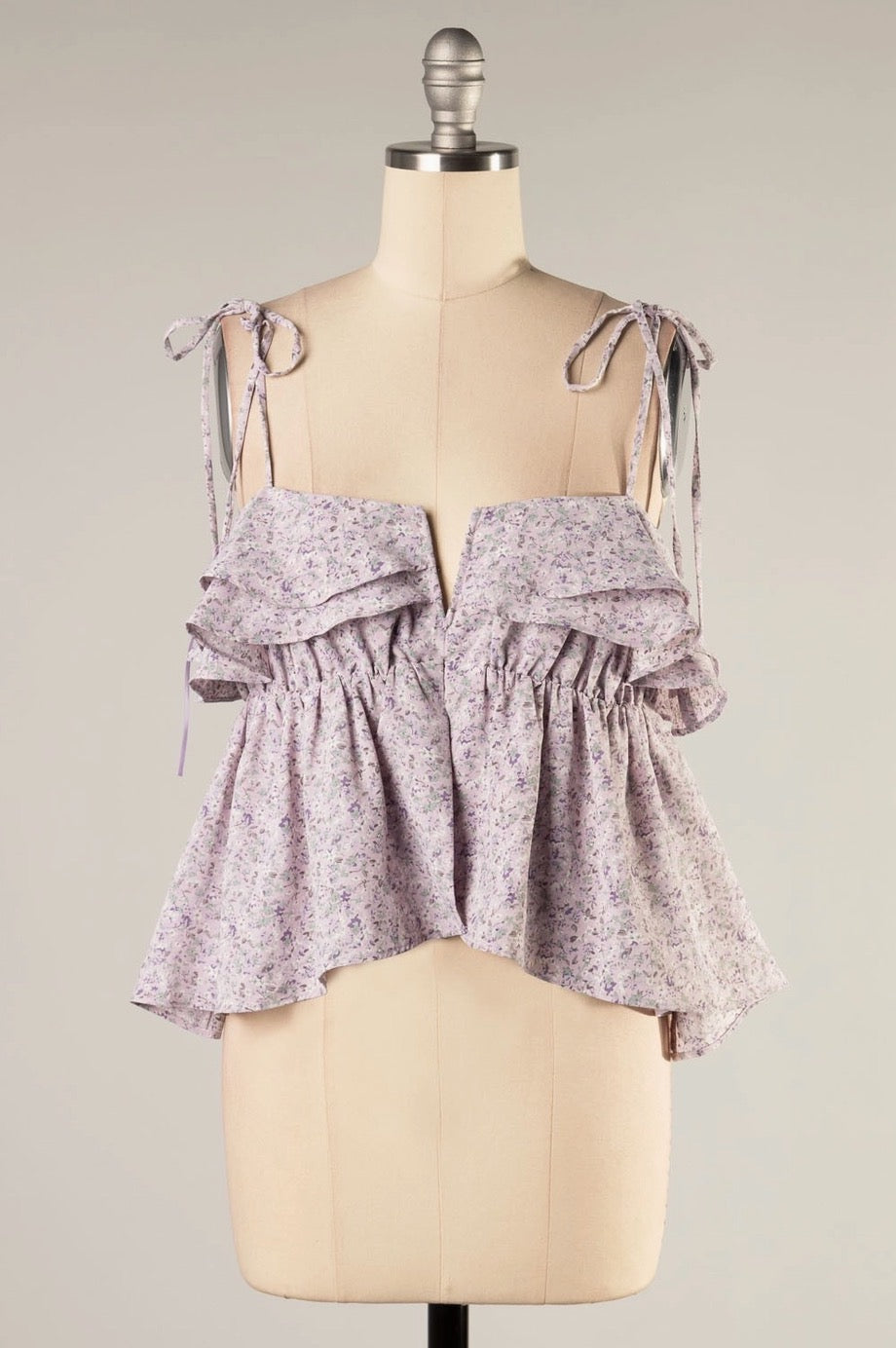 The Violet Ruffle Layered Top