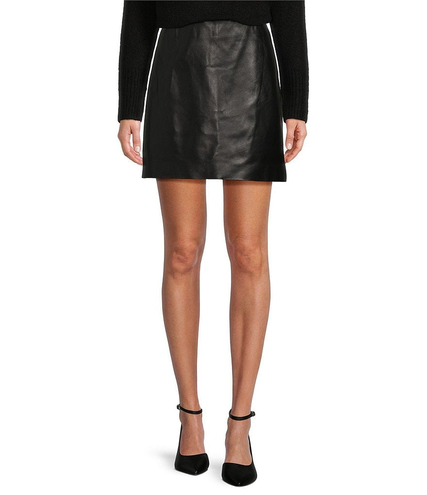 The Ava Vegan Leather Skirt