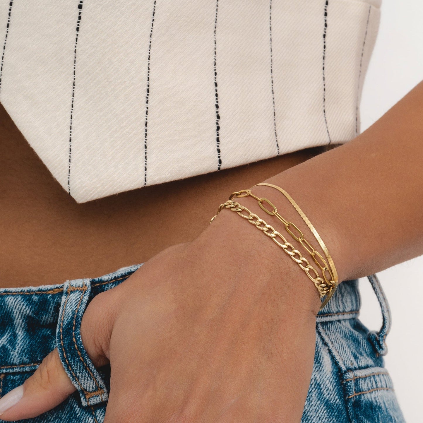 The Paige Paperclip Demi-Fine Bracelet