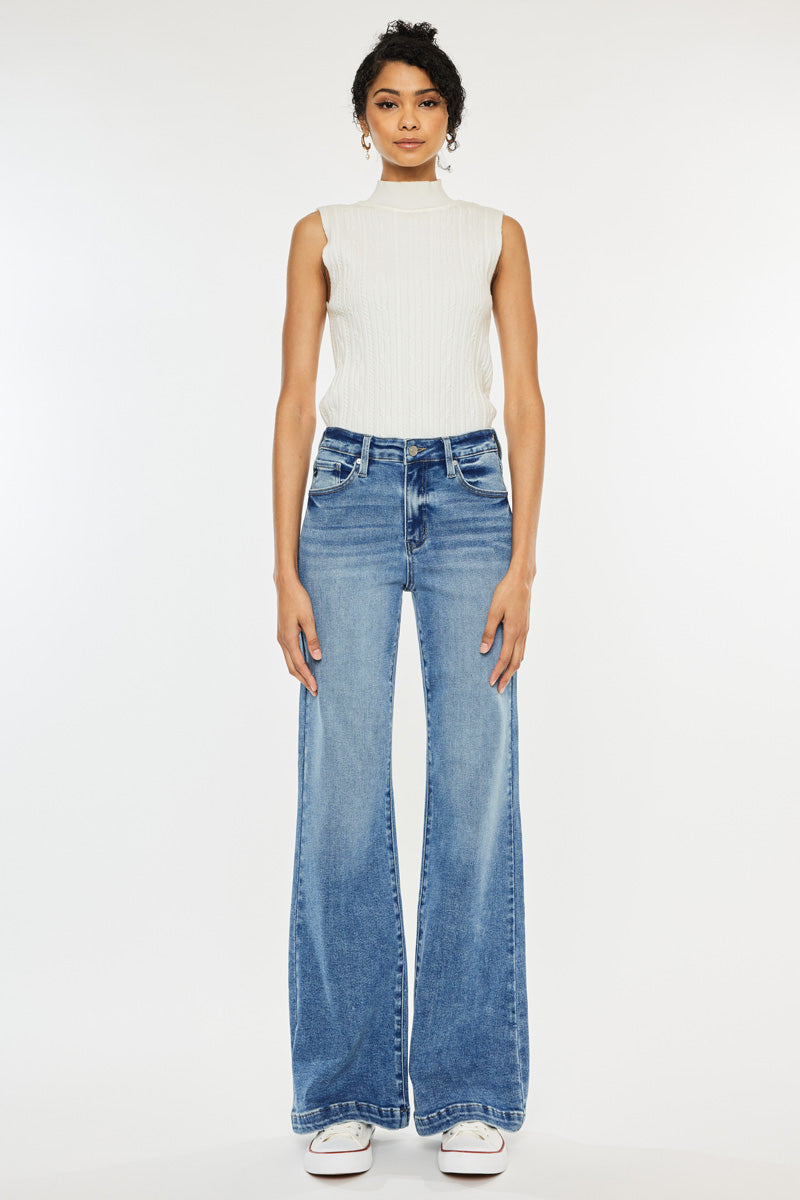 The Aaliyah High Rise Wide Flare Jean