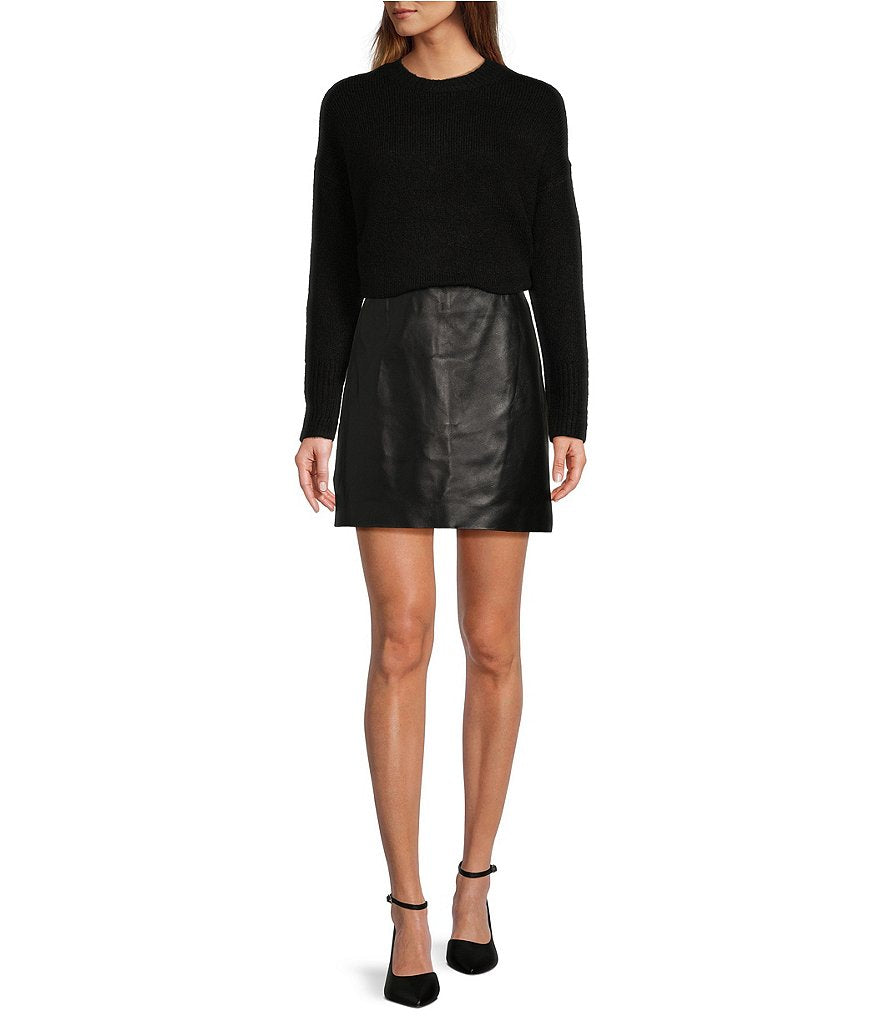 The Ava Vegan Leather Skirt