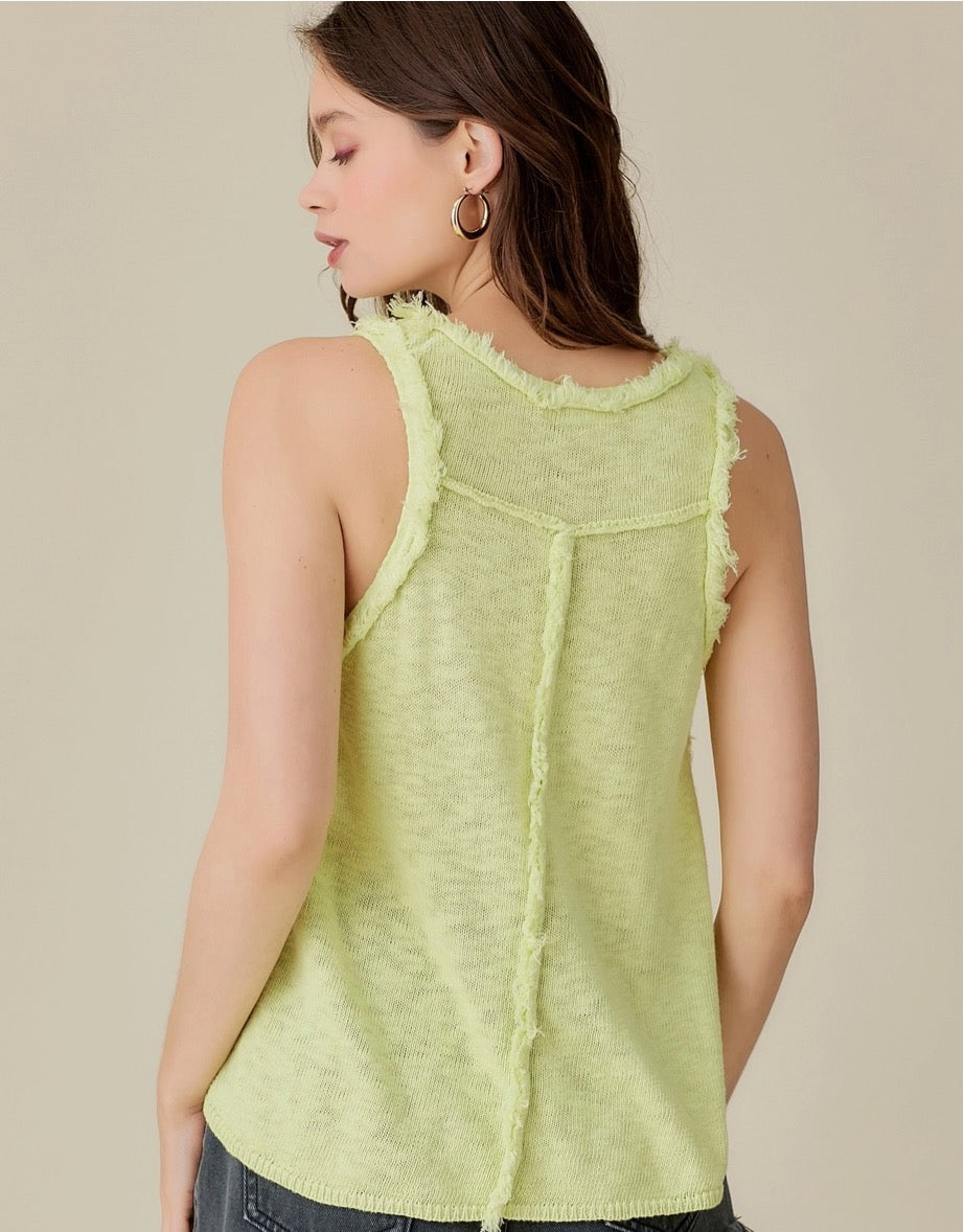 The Charlotte Fringe Top - Lemonade