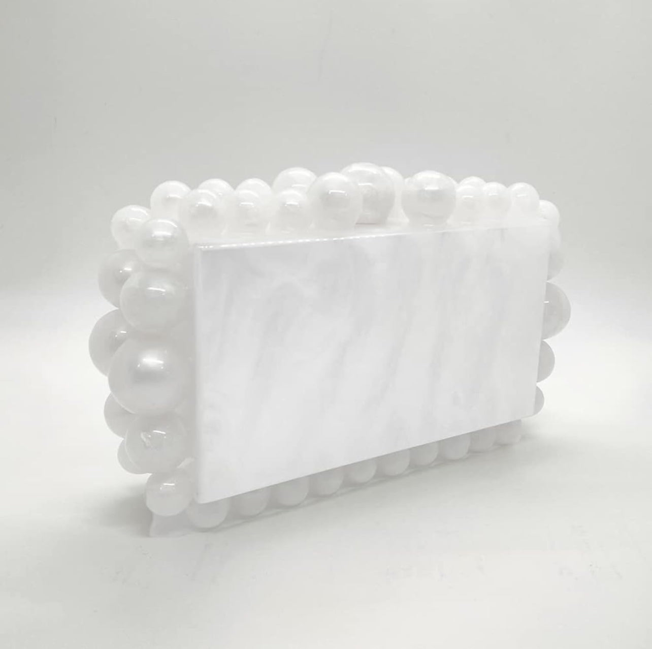 White Acrylic Clutch