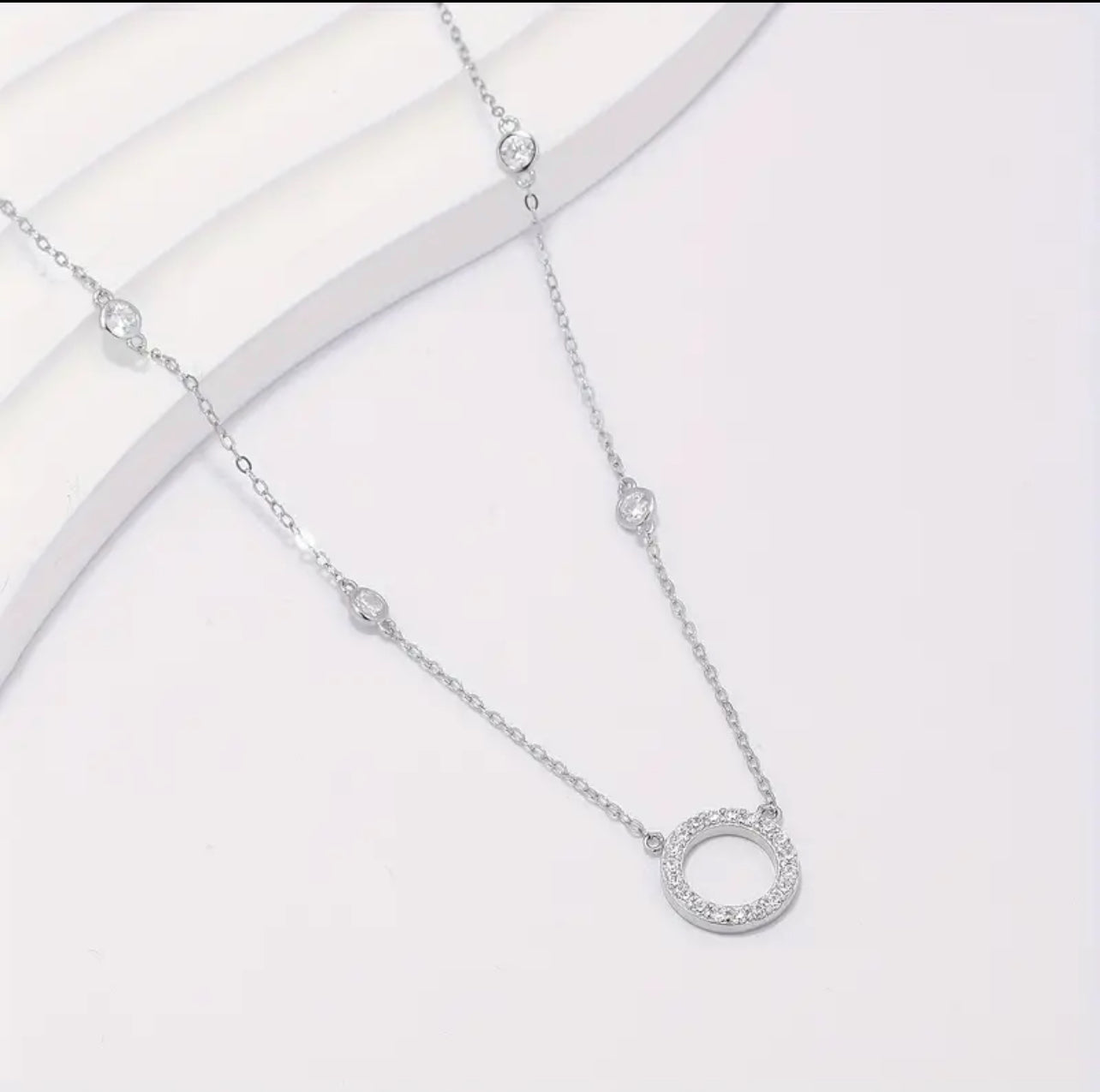 The Alison Pave Circle Necklace