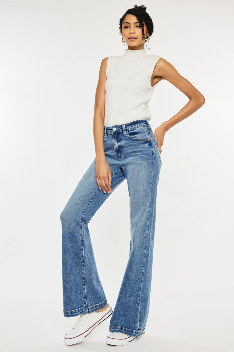 The Aaliyah High Rise Wide Flare Jean