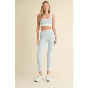 Contrast Bra Top & Legging Set