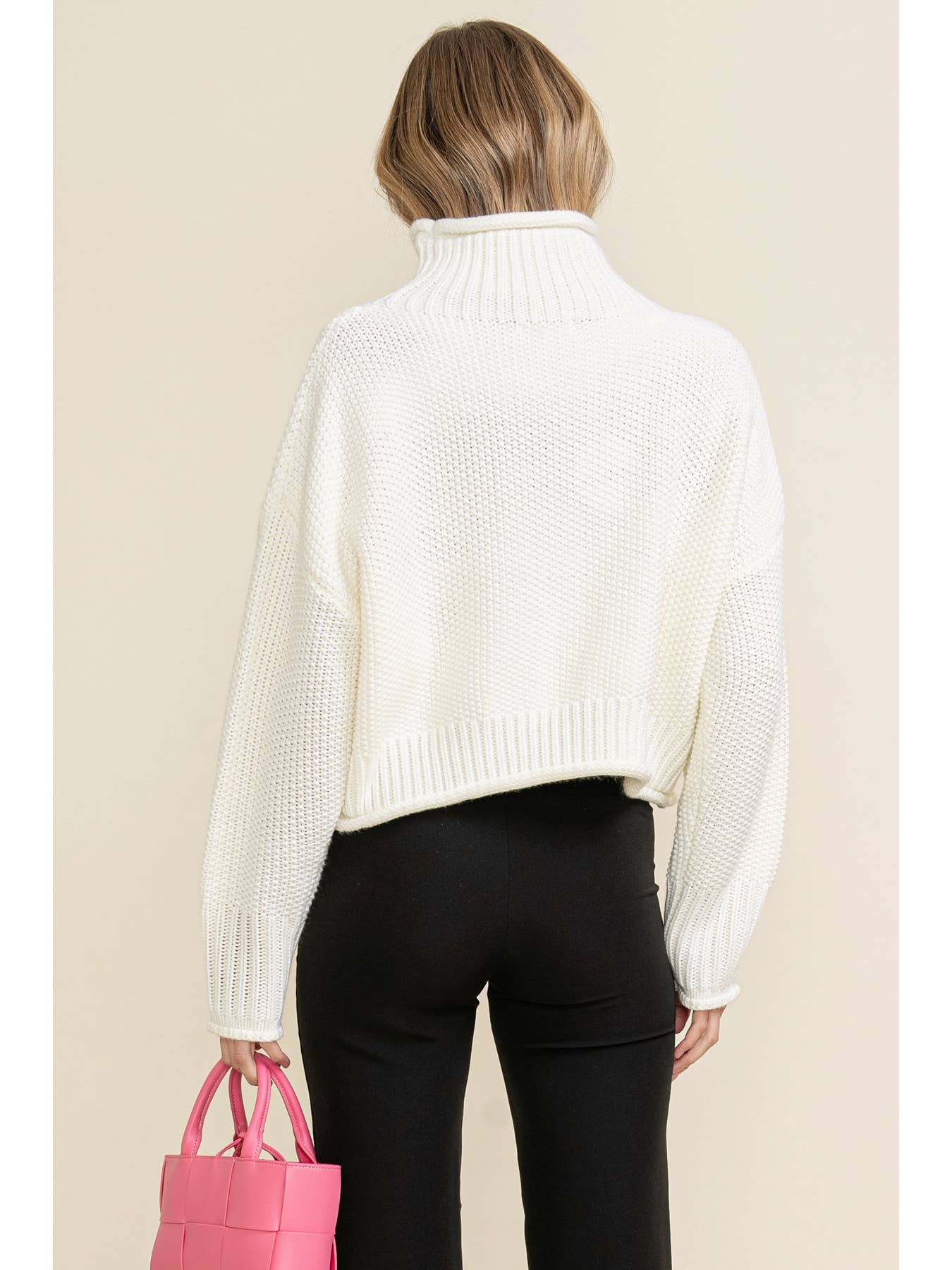 The Hailey Cropped Turtleneck Sweater