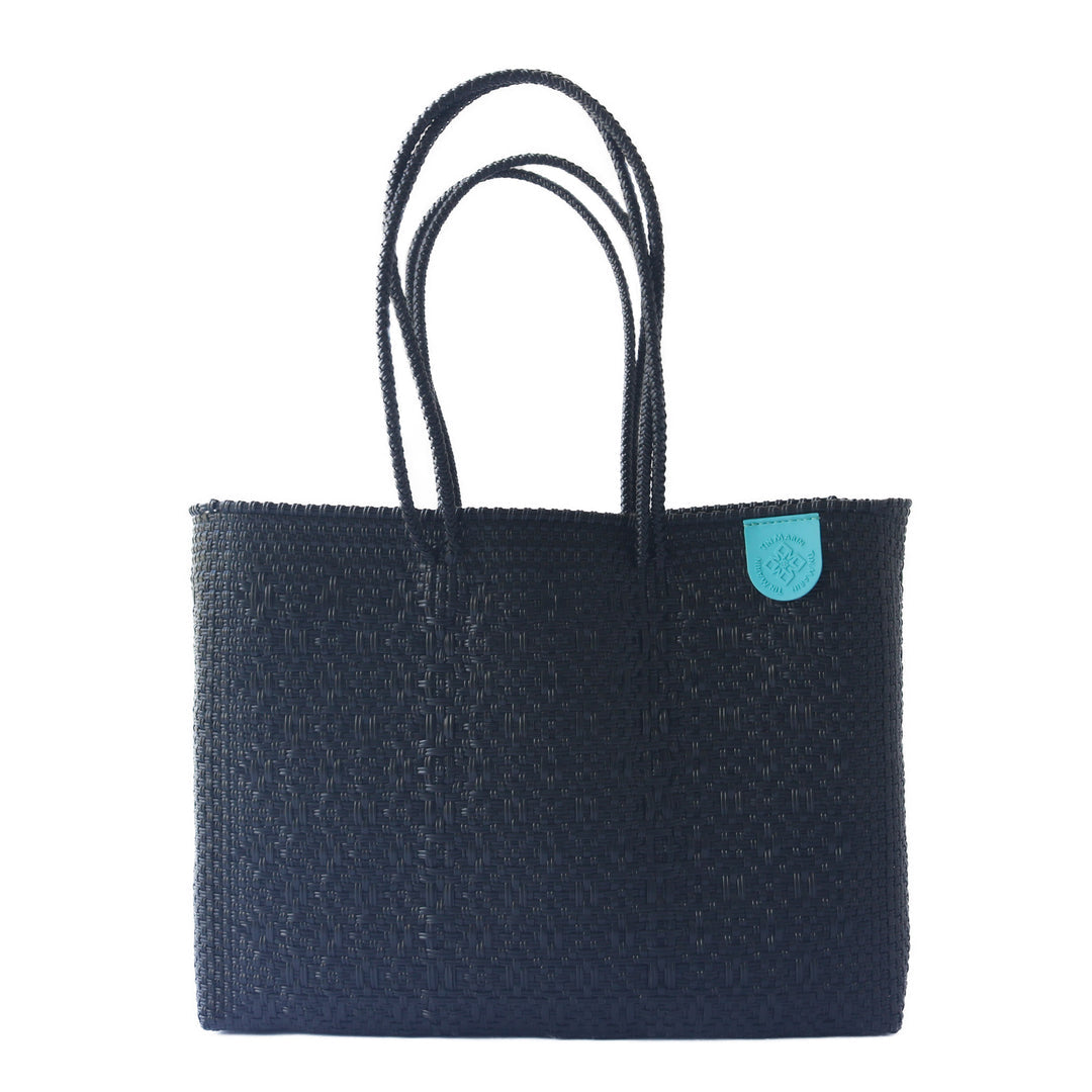 Tin Marin All Black Woven Super Tote