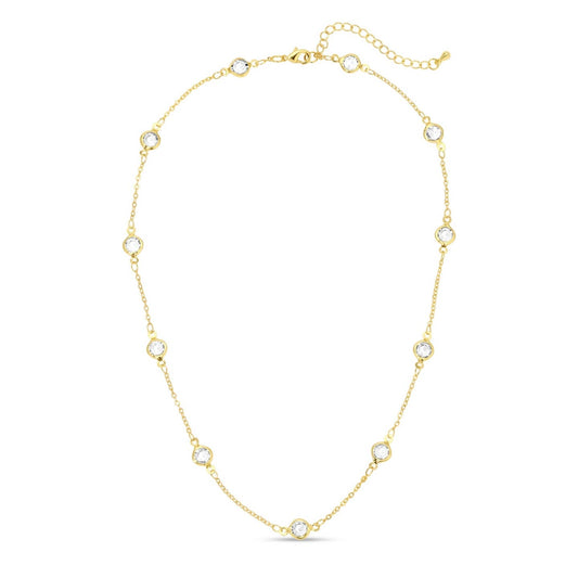 Crystal and 18k Gold Dipped Necklace