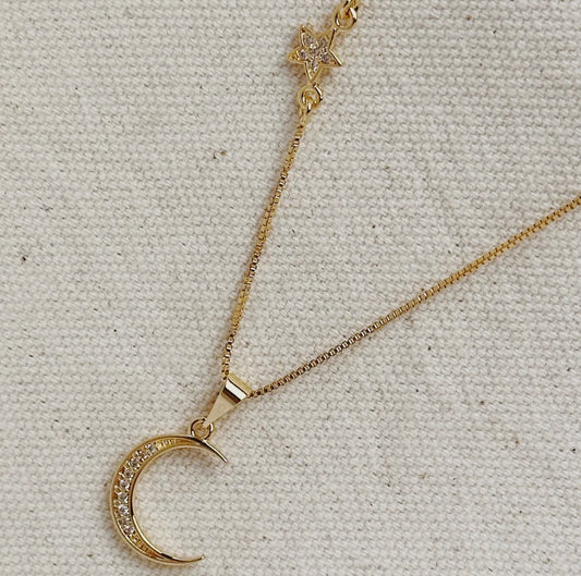 Moon & Star Necklace