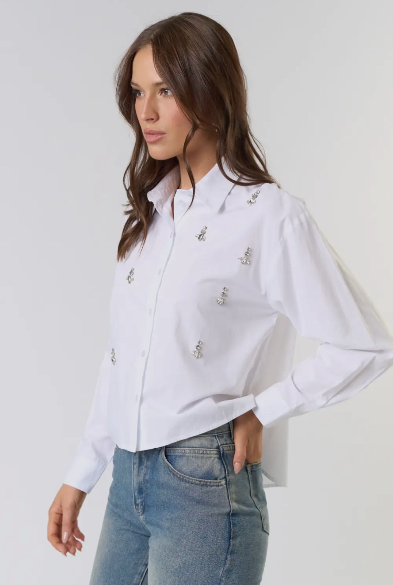 The Tinsel High-Low Button Down