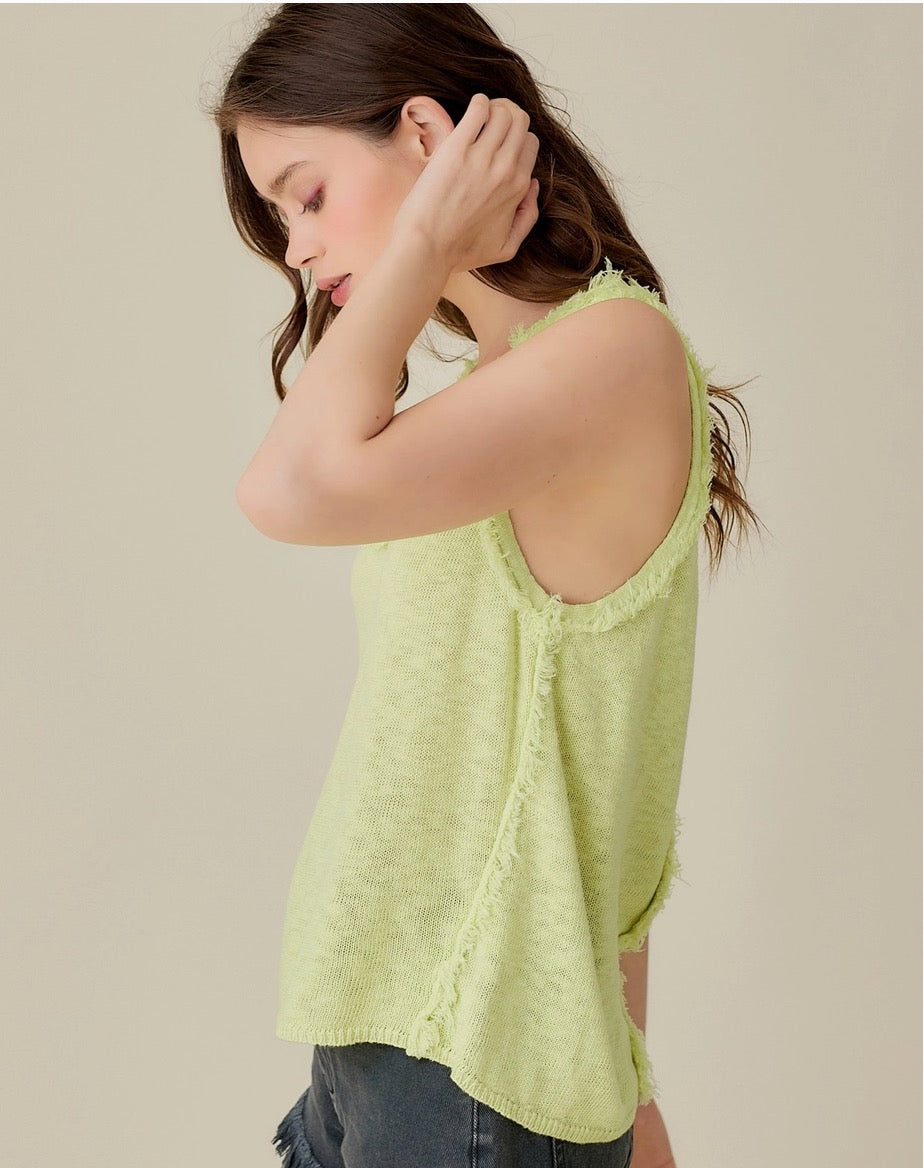 The Charlotte Fringe Top - Lemonade