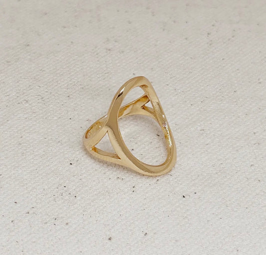 Geometric Oval Ring