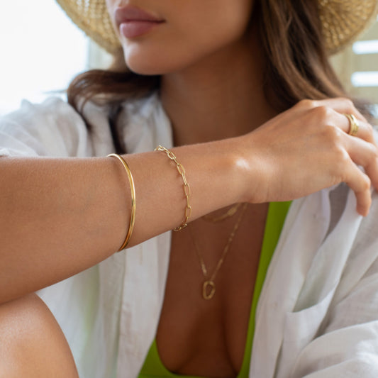 The Paige Paperclip Demi-Fine Bracelet