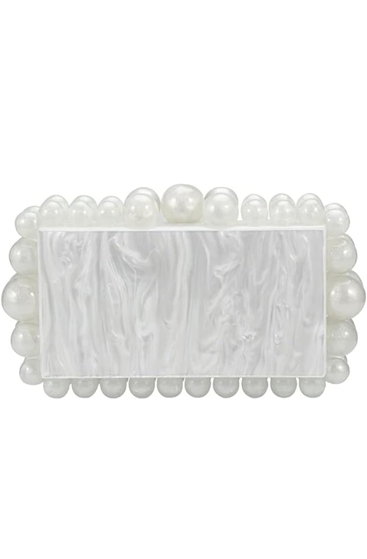 White Acrylic Clutch