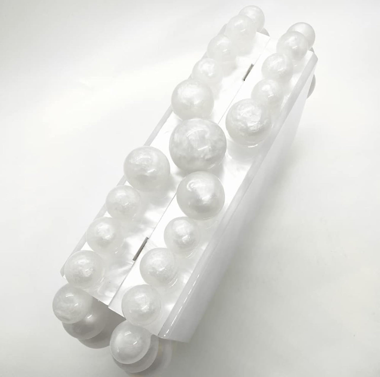 White Acrylic Clutch