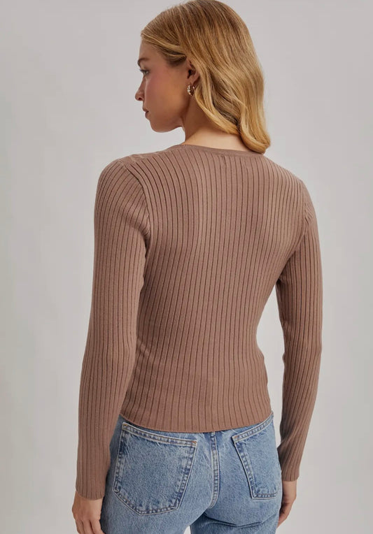V Neck Wrap Sweater