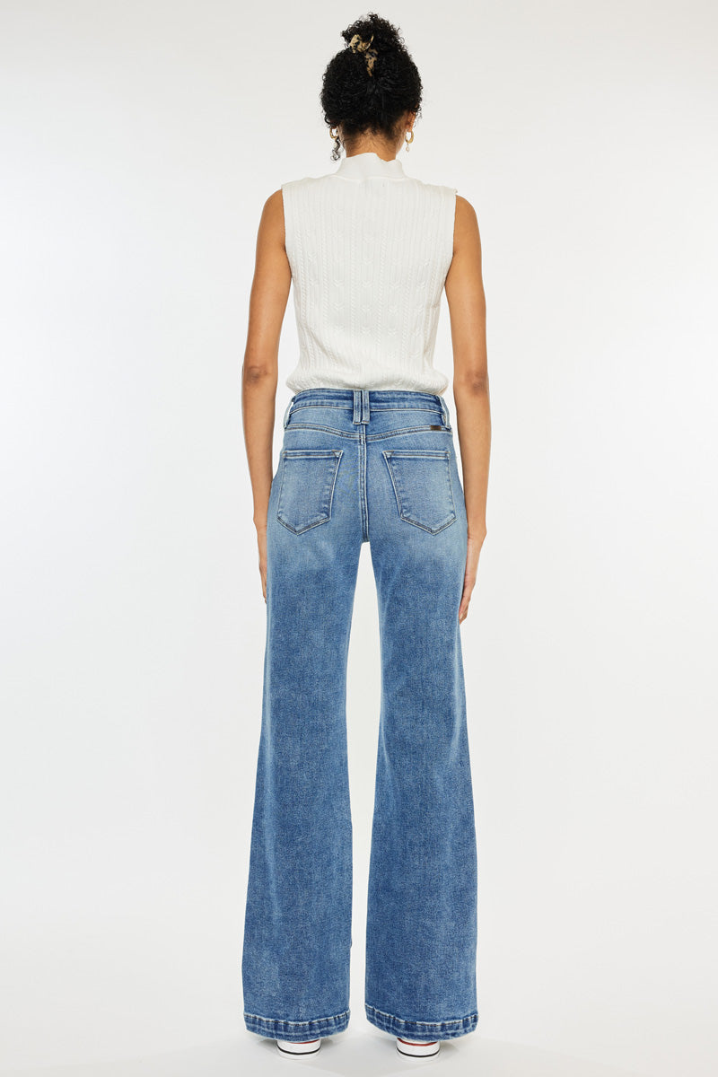 The Aaliyah High Rise Wide Flare Jean