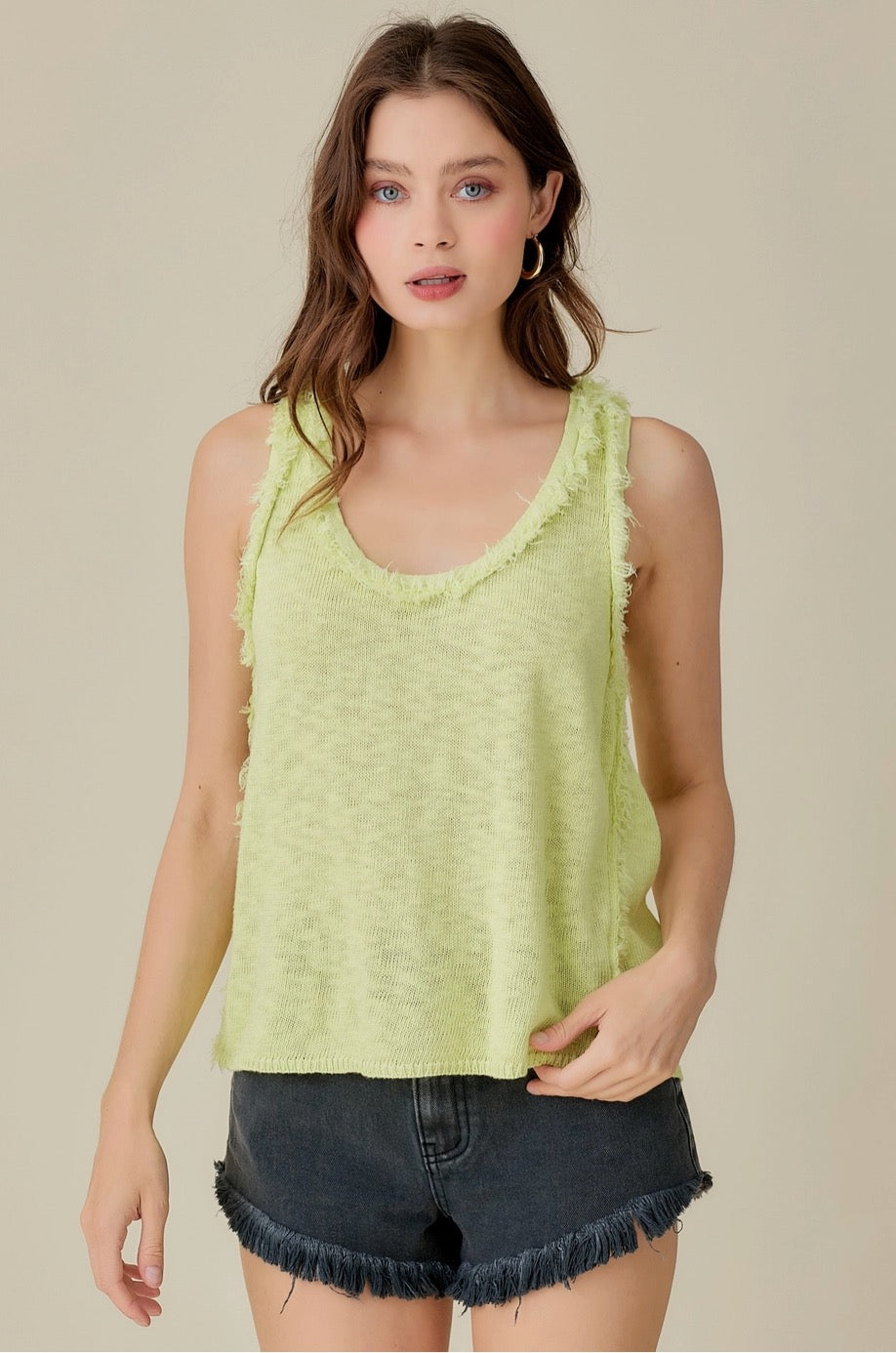 The Charlotte Fringe Top - Lemonade