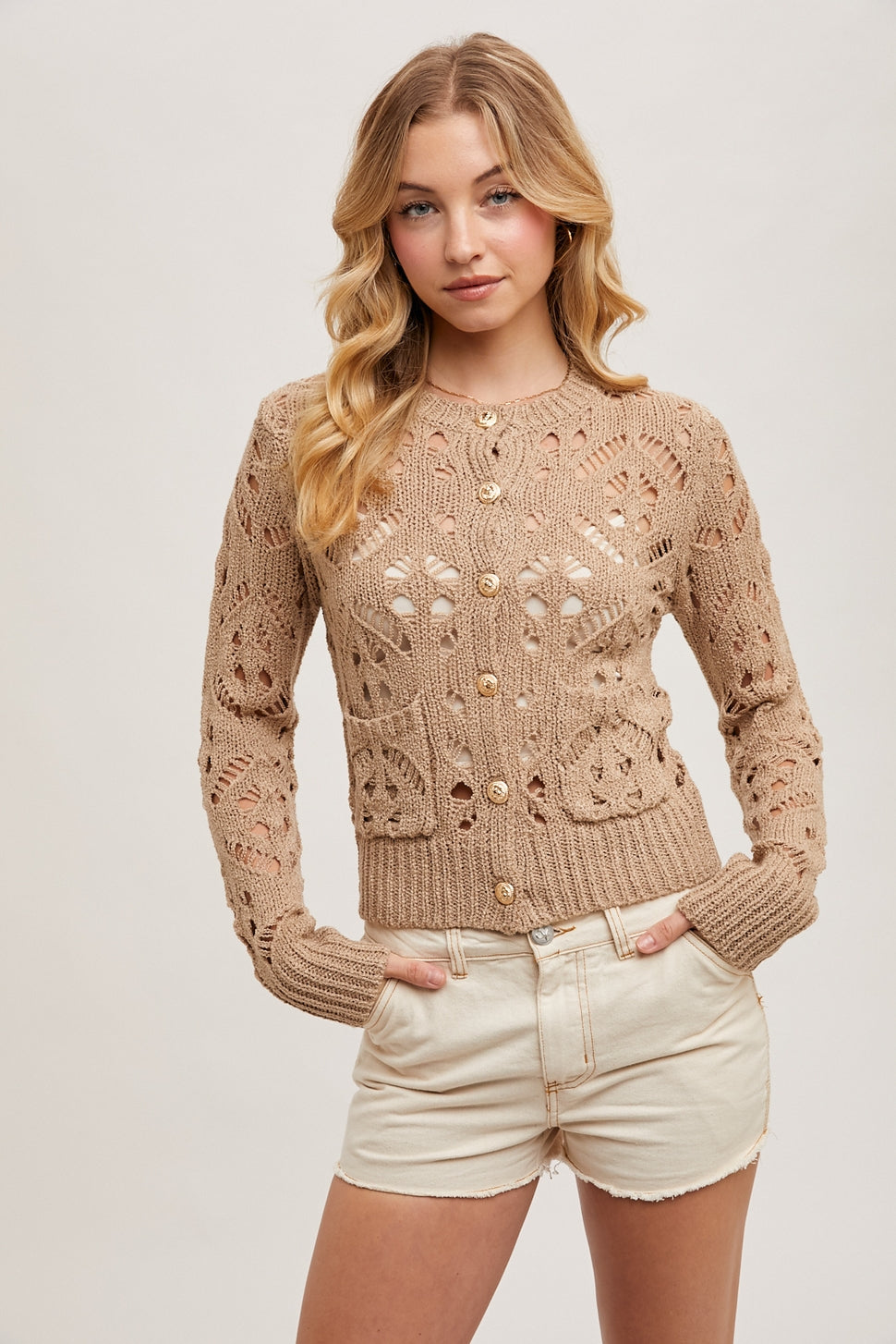 The Parker Pointelle Knit Cardigan