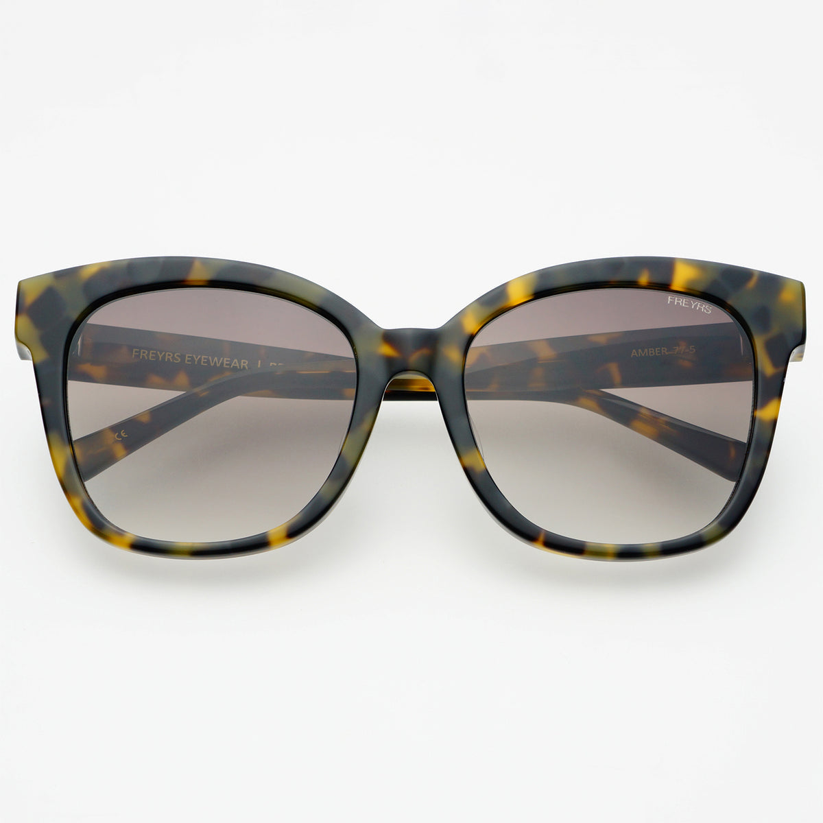 Freyrs Sunglasses - Amber Semi Cat Eye - Tortoise