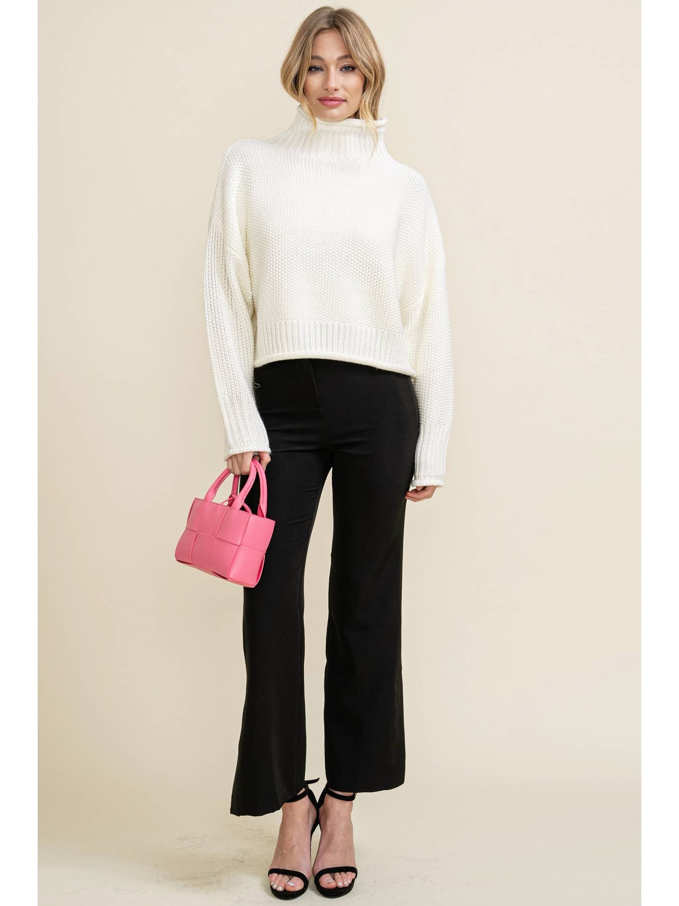 The Hailey Cropped Turtleneck Sweater