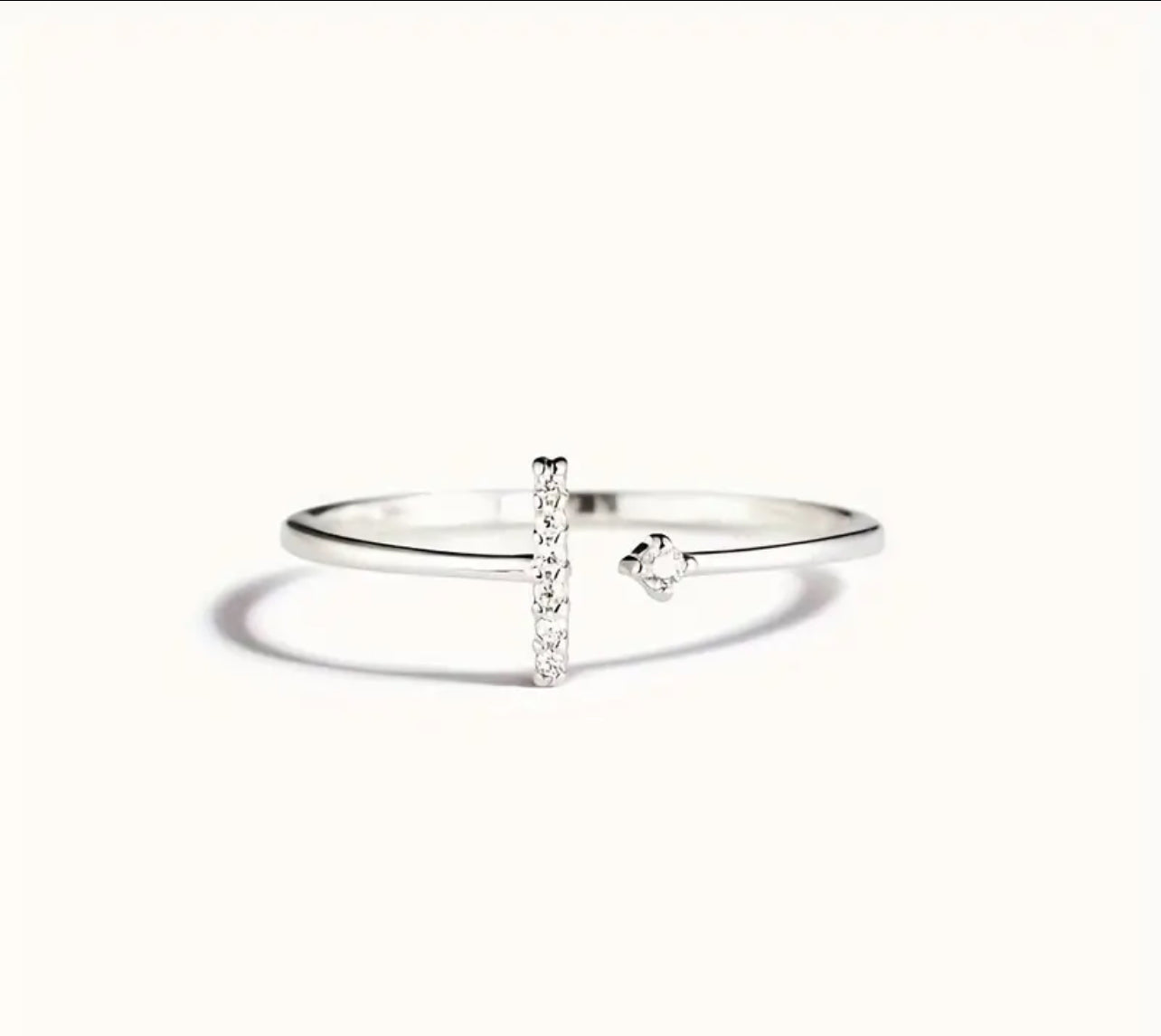 Dainty Sparkler Ring - Silver