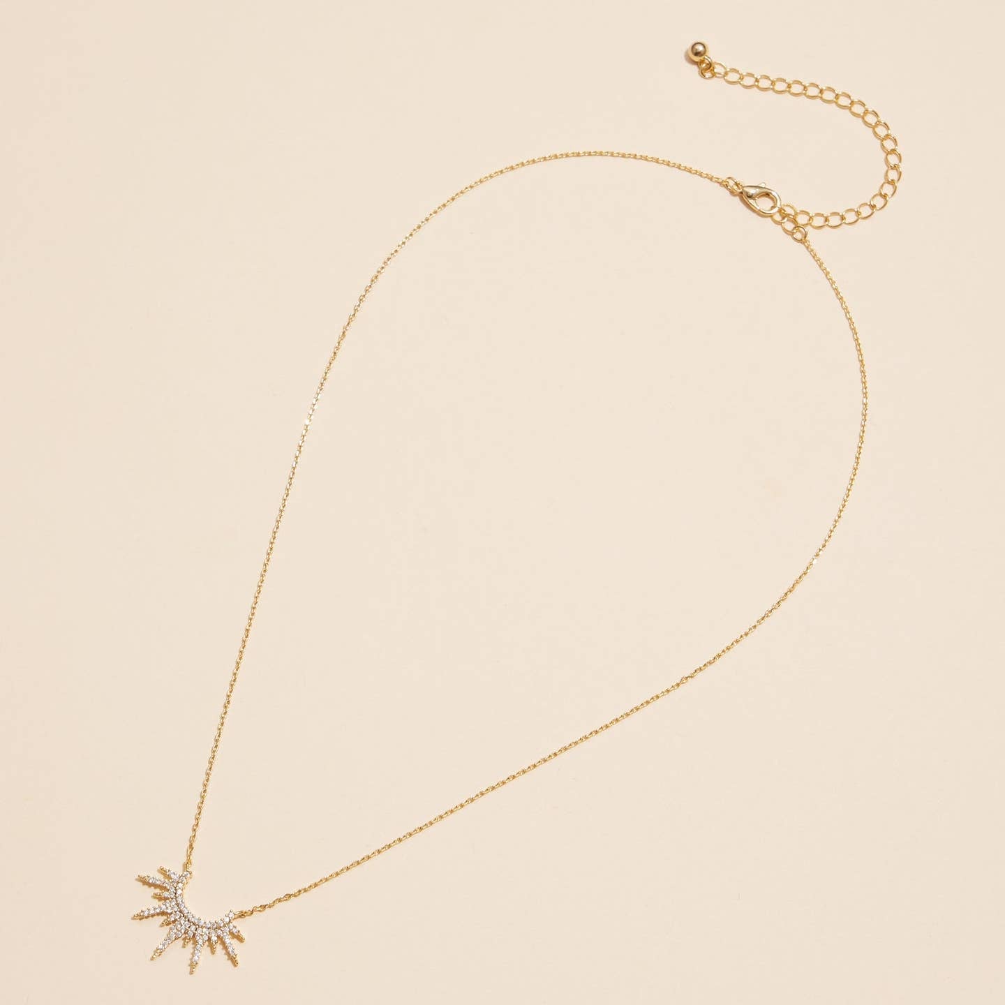 Sunburst Charm 18K Gold Dip Necklace