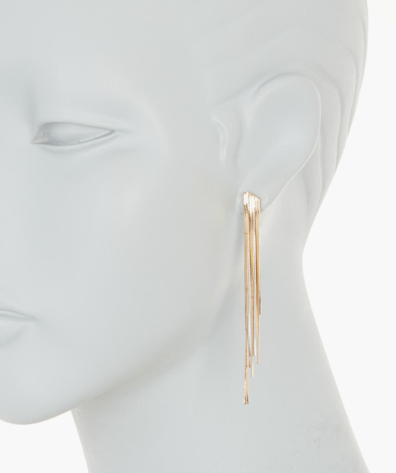 The Lainey Metallic Fringe Earring - Silver and Gold