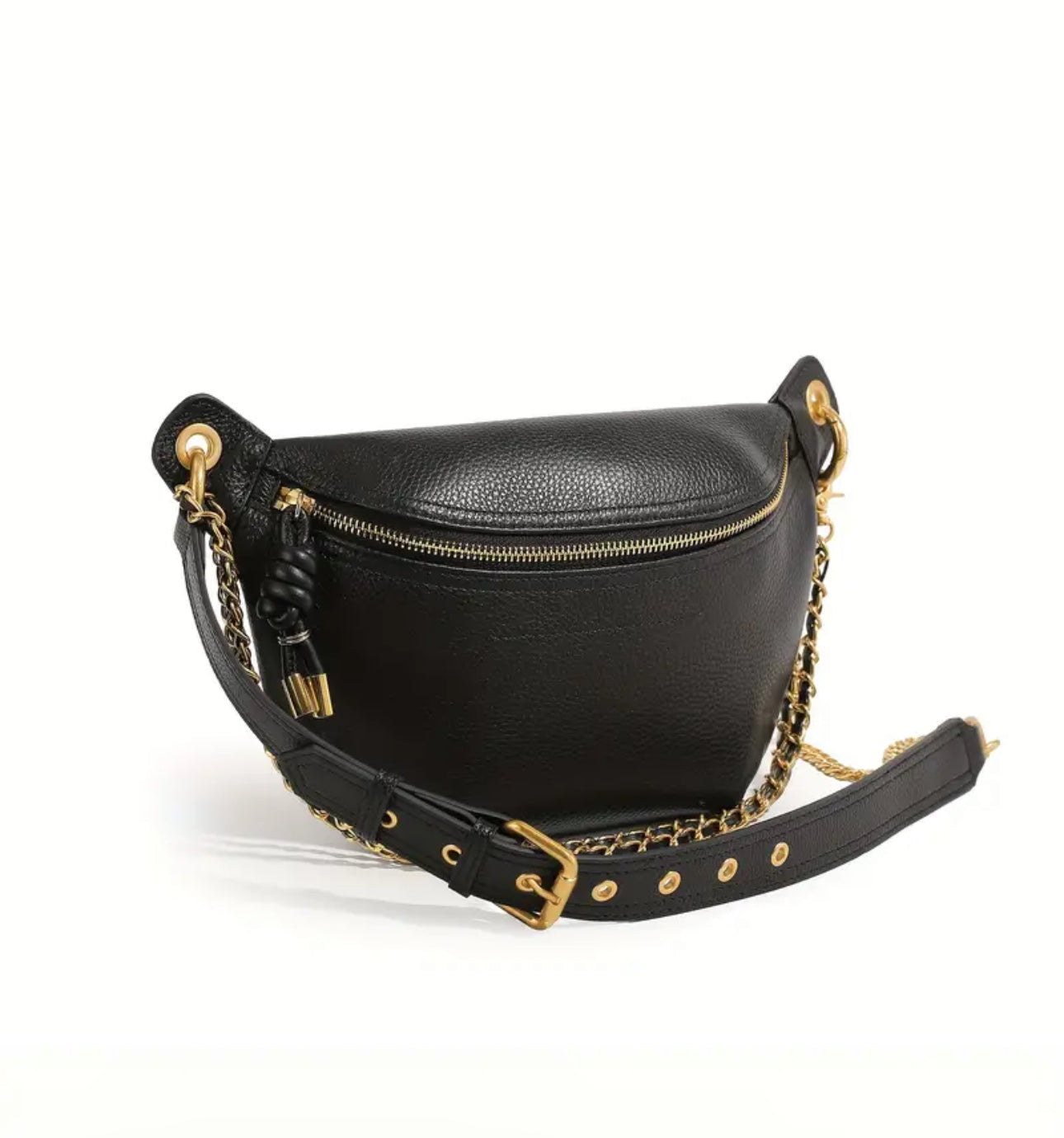 Pebbled Leather Crossbody Sling Bag