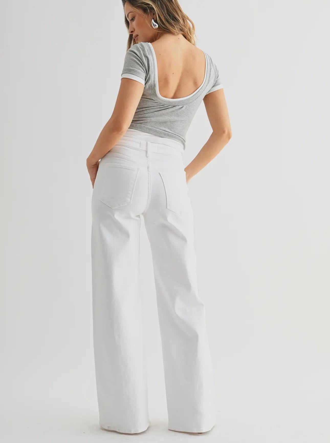 White Wide Leg
