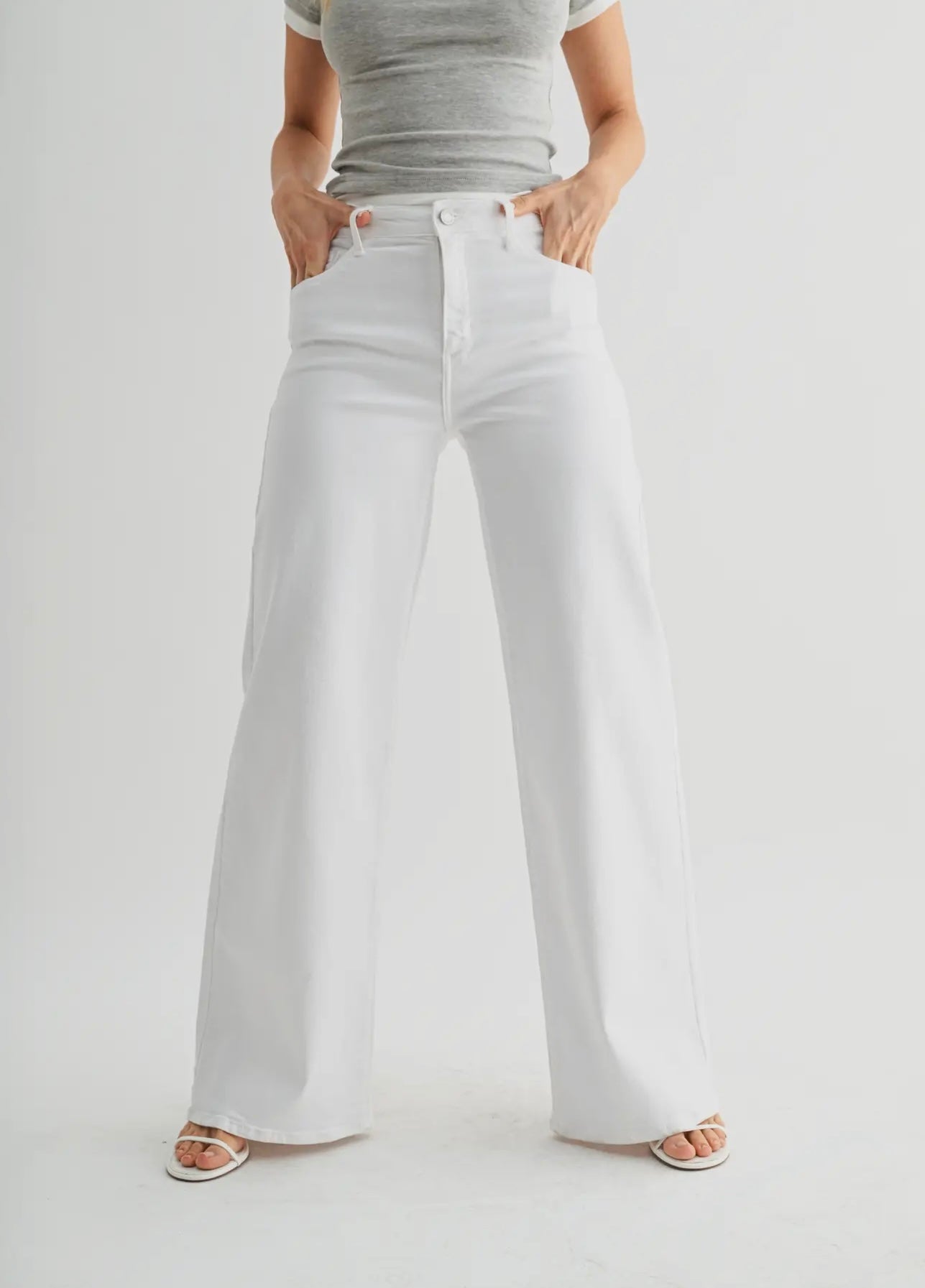 White Wide Leg